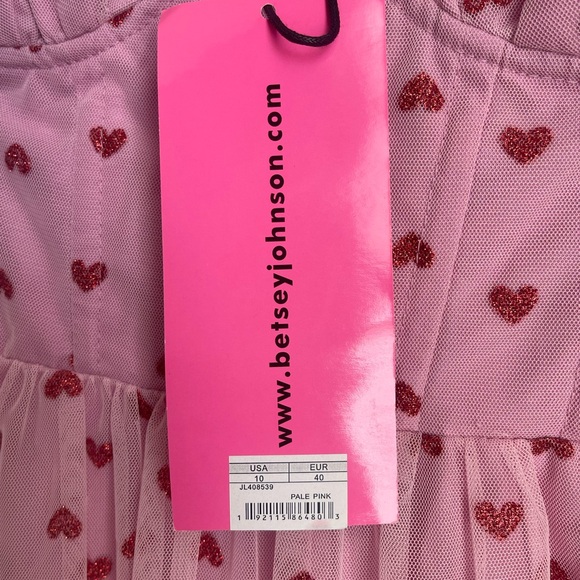 Betsey Johnson Pink Dress with Heart Motif NWT size 10💕💕💕💕💕💕💕💕💕💕💕💕💕💕💕💕💕 - Picture 6 of 8